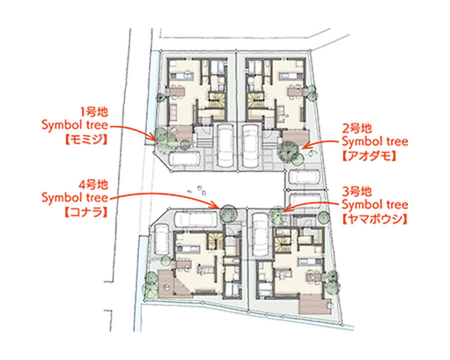 イメージ:白い箱の街並みのこだわり