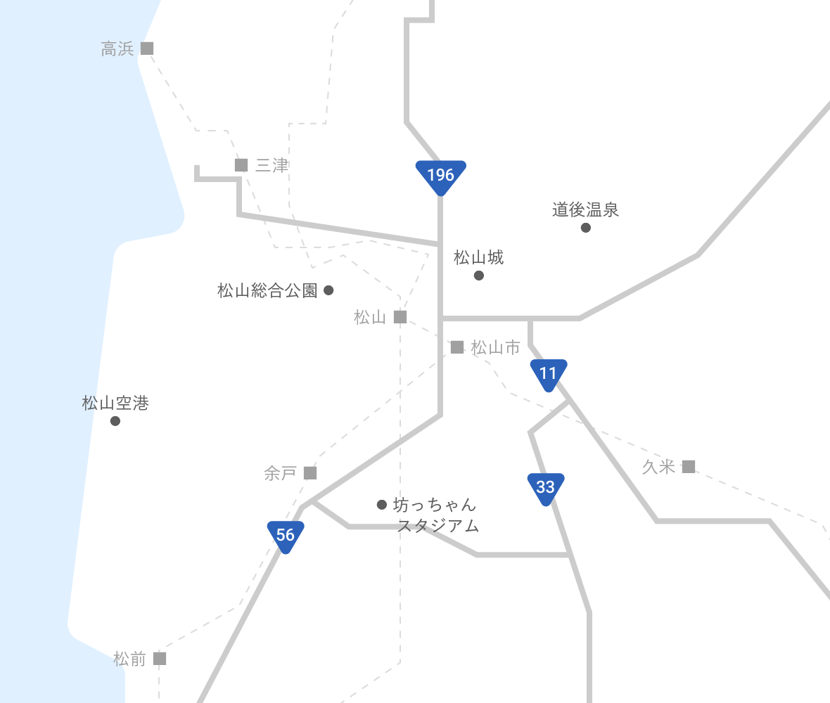 松山市内エリアマップ